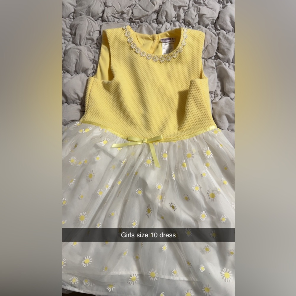 Yellow and White Floral Kids Dress and Matching Coat